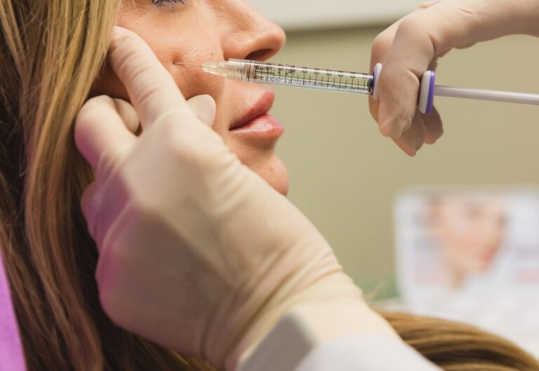 woman getting a type of dermal filler injection
